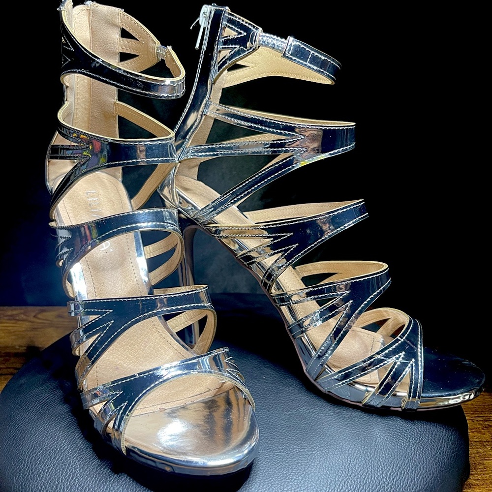 Liliana Metallic Strappy Heels
